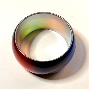 Large Vintage Multi-Colored Bangle Bracelet